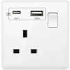 18W Type-C Plug Quick Charging Uk 13A Usb Wall Socket,Electrical Outlet with 3.1A USB C
