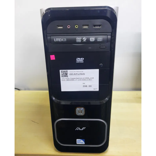 AVF LiteOn , Pentium Dual Core @ 3.0GHz , 2 GB RAM , 500GB HDD , 17″ LCD Monitor ,Win7 [nett]