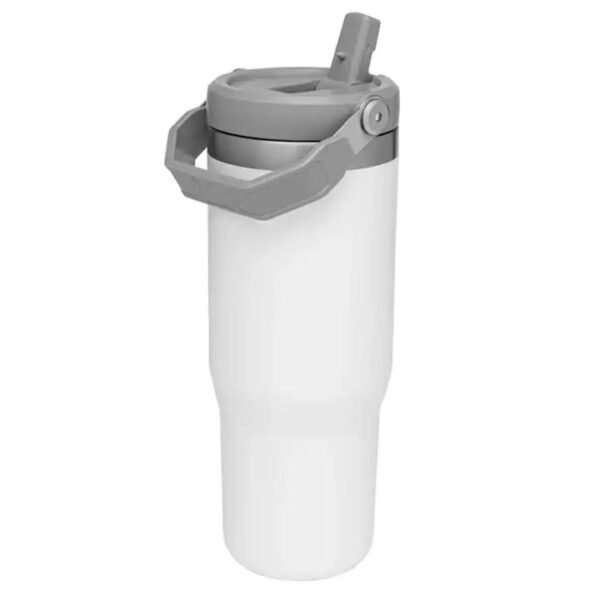 Custom 20OZ 30oz Straw Travel Tumbler Stainless Steel Vacuum Insulated Tumbler With Portable Handle