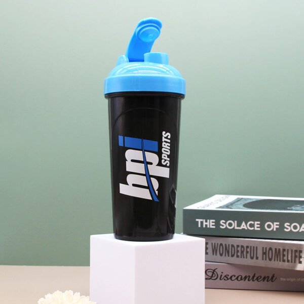 Advertisement Gift 700ml Portable Black Bpa Free Recycled Gym Workout Sports Plastic Protein Shaker Tumbler Bottle